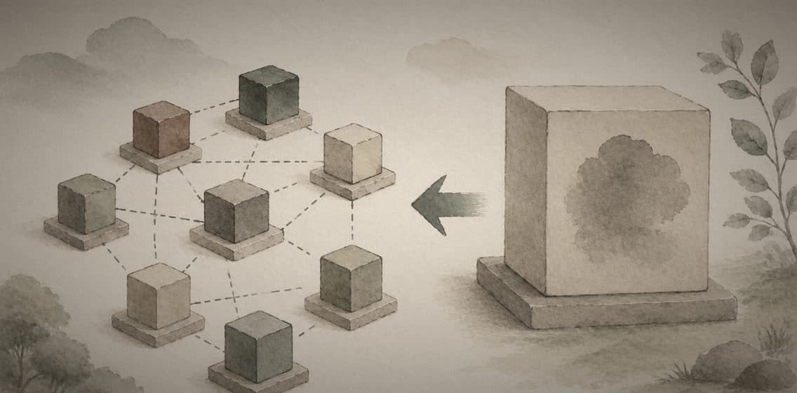 Inline editorial illustration evoking Cloud Computing: renting compute, storage, and services on demand.