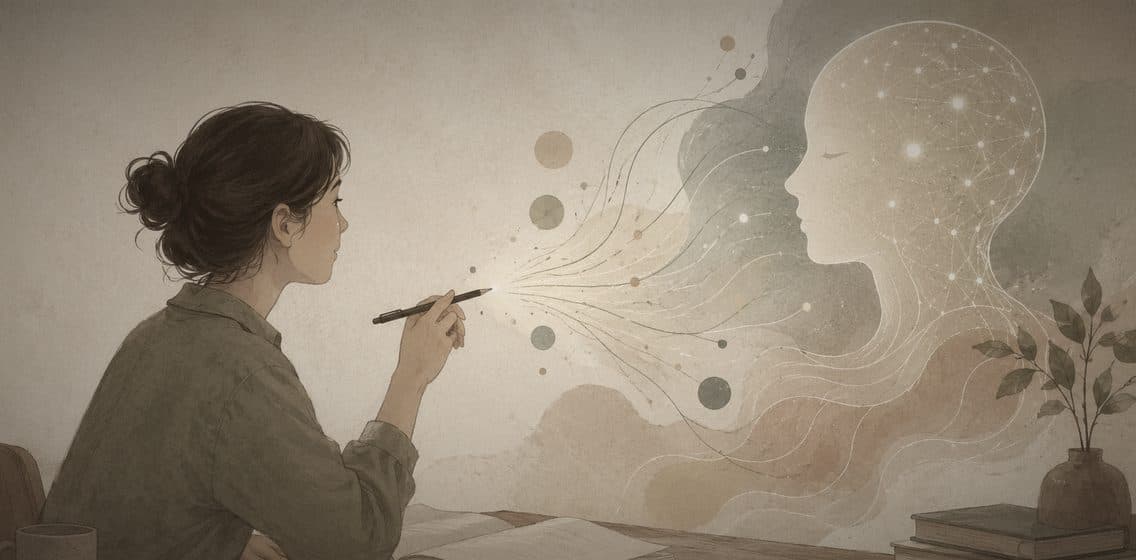 Inline editorial illustration evoking Prompt Engineering: the craft of asking a model well.