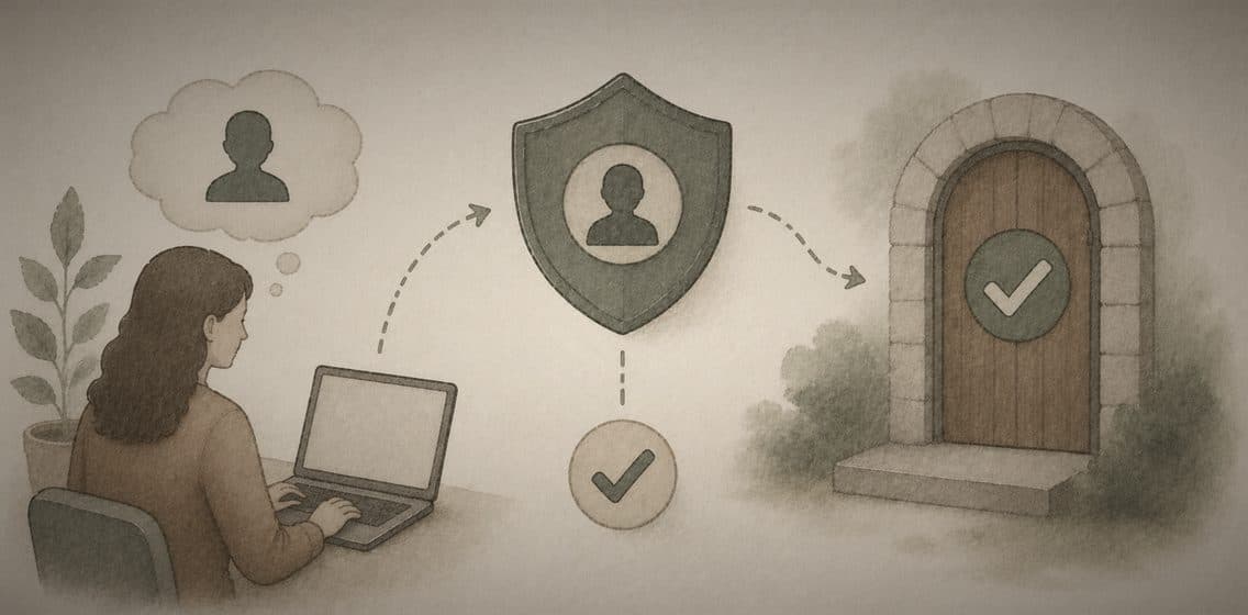 Inline editorial illustration evoking XSS: injecting malicious script into someone else's page.