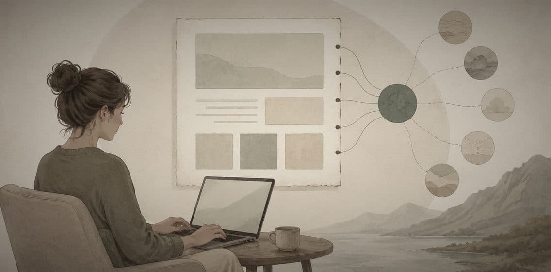 Inline editorial illustration evoking SPA: a single-page app that renders client-side.