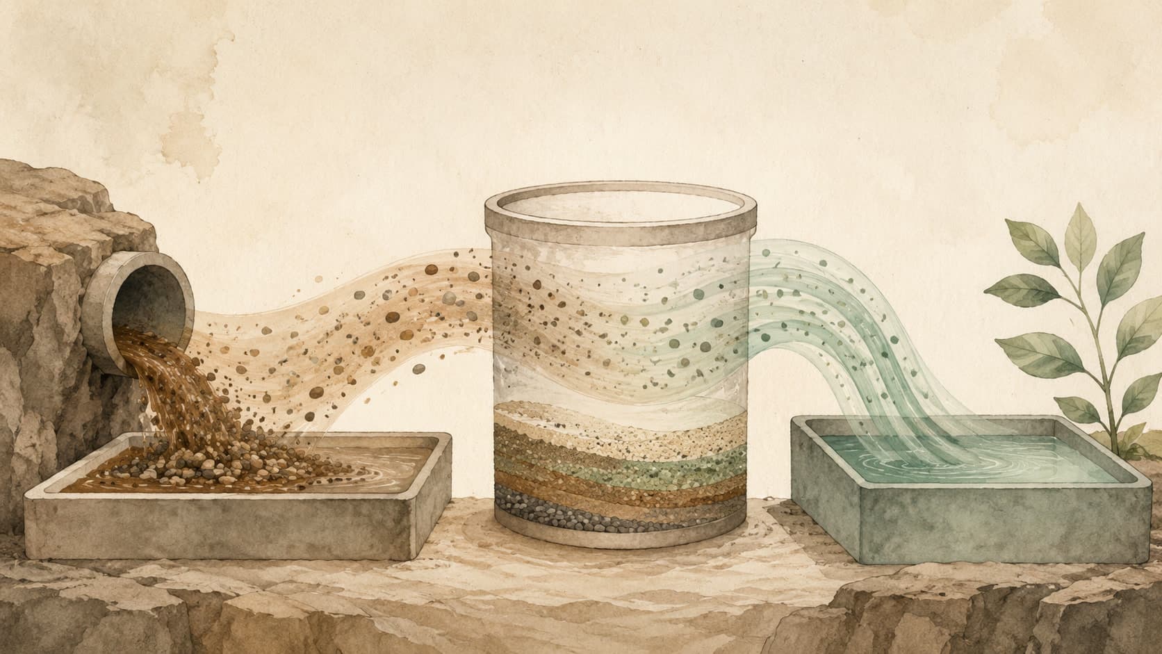 Editorial illustration representing ETL: Extract, Transform, Load — moving data with intent.