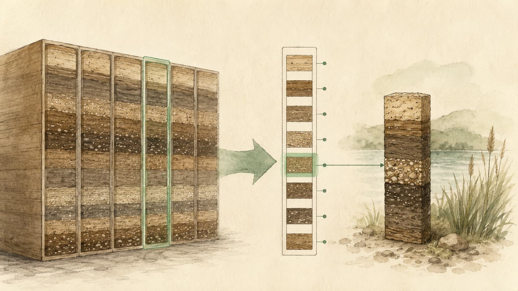 Editorial illustration representing Index: A precomputed shortcut for finding rows quickly.