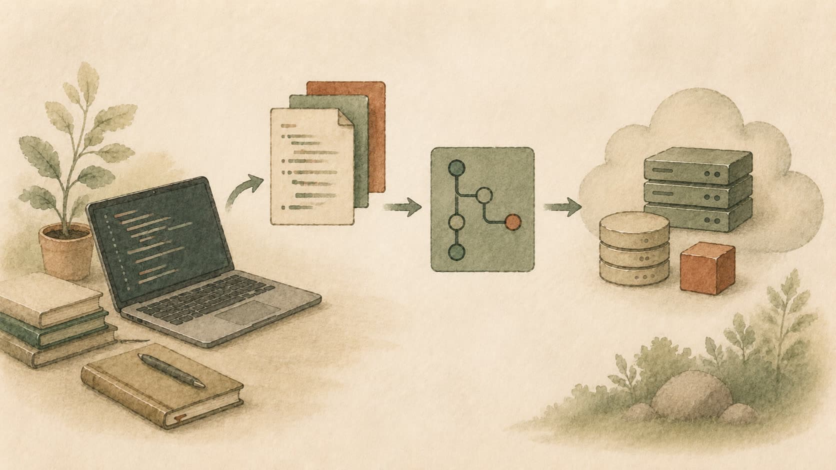 Editorial illustration representing OAuth: A protocol for delegating access without giving up passwords.